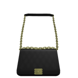 (1.0) Black quilted Luxury Designer Chain Purse