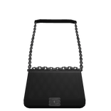 (1.0) Black quilted Luxury Designer Chain Purse