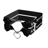 [1.0] Black Rose Spiked Stocking Suspender