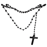 1.0 Black vintage cross necklace 