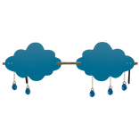 (1.0) Blue Cloud Glasses Luxury