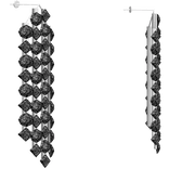 1.0 Classy Luxury Drop Black Diamond Earrings 