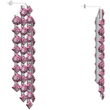 1.0 Classy Luxury Drop Hot Pink Diamond Earrings