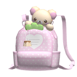 ୨୧ : (1.0) cutecore pink polka dot kuma backpack