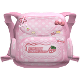 [1.0] ꒰🍮🦴୭ cutecore sweet strawberry backpack 🎀