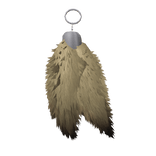 (1.0) Double brown & black Fox/Wolf Tails Keychain