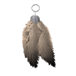 (1.0) Double brown & black Fox/Wolf Tails Keychain