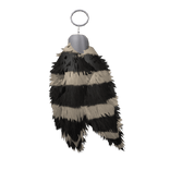 (1.0) Double brown & black Raccoon Tails Keychain
