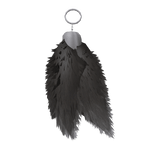 (1.0) Double grey & white Fox/Wolf Tails Keychain