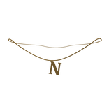1.0 Gold Initial Necklace - N