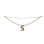 1.0 Gold Initial Necklace - S