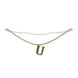 1.0 Gold Initial Necklace - U