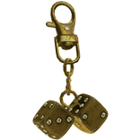 [1.0] Golden Iced Double Dice Keychain