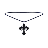 1.0 Gothic Blue Cross Necklace
