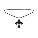 1.0 Gothic Rose Red Cross Necklace