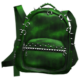 1.0 Grunge Emo Studded BackBag Green