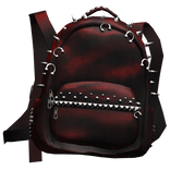 1.0 Grunge Emo Studded BackBag Red