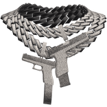 1.0 Iced Out Stacked Twin Toys Chain 