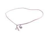 1.0 Initial Necklace: A (Pink)