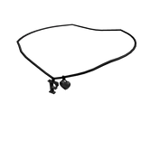 1.0 Initial Necklace: F (Black)