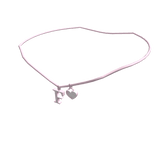 1.0 Initial Necklace: F (Pink)