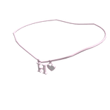 1.0 Initial Necklace: H (Pink)