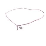 1.0 Initial Necklace: J (Pink)