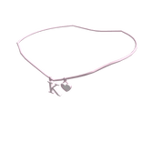 1.0 Initial Necklace: K (Pink)