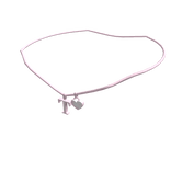 1.0 Initial Necklace: T (Pink)