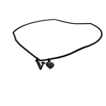1.0 Initial Necklace: V (Black)