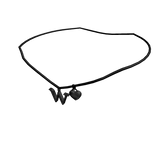 1.0 Initial Necklace: W (Black)
