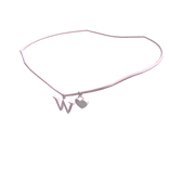 1.0 Initial Necklace: W (Pink)