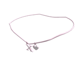 1.0 Initial Necklace: X (Pink)