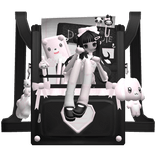 ♡ : (1.0) kawaii black randoseru doll school bag