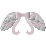 ♡ : 1.0 kawaii peagasus wings + pink ribbons