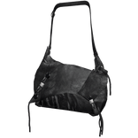 1.0 Leather Black Rope Bead Shoulder Bag