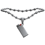 [1.0] Lighter Chrome Iced Necklace