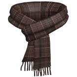 1.0 Plaid Scarf Brown Snow Cozy Striped Knit Warm