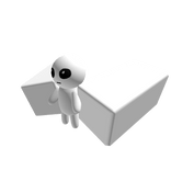 1.0 R6 holding tbh YIPPEE creature (white)