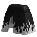 [1.0 R6] KITSUNE Skirt (Black w/ White Flames)