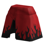 [1.0 R6] KITSUNE Skirt (Red w/ Black Flames)