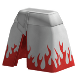 [1.0 R6] KITSUNE Skirt (White w/ Red Fire)