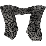 1.0 Realistic Vkei Emo Scarf In Snow Leopard Print