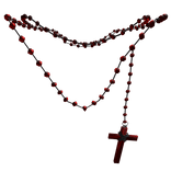 1.0 Red vintage cross necklace 