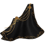 1.0 Royal Mage Cape with chains - Black/Gold