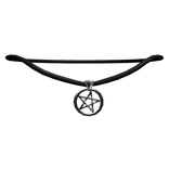 1.0 silver emo vkei pentagram necklace 
