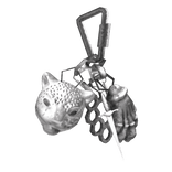 ★ [1.0] Silver grunge leopard accessories keychain