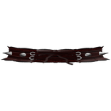 1.0 spiked collar w leash in red