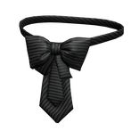 1.0 Stripped Black Bow Tie