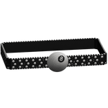 (1.0) White 8 Ball Diamond Crusted Belt 